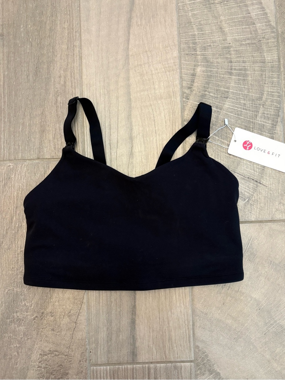 NWT Love & Fit Cadence Nursing Pumping Bra Hands Free Breastfeeding Large Black - Picture 5 of 15